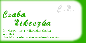 csaba mikeszka business card